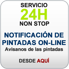 Servicio 24 Horas non stop, notificación de pintadas on-line, Avisanos de las pintadas desde aquí